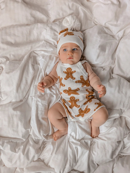 Blossom & Pear Gingerbread Knit Playsuit