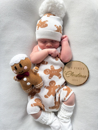 Blossom & Pear Gingerbread Knit Playsuit