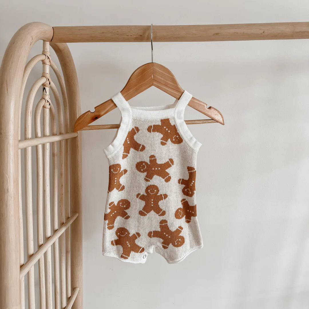 Blossom & Pear Gingerbread Knit Playsuit
