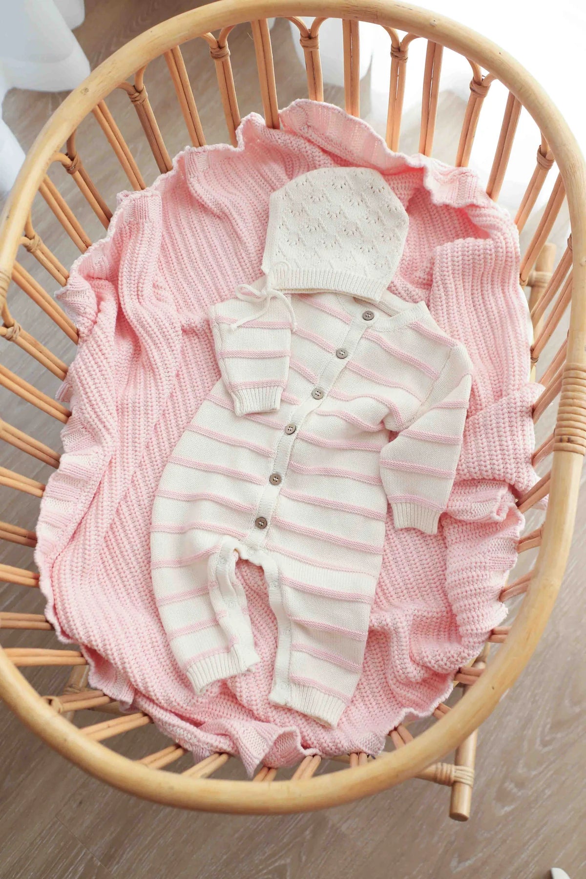 Freckles The Label Chunky Knit Blanket Sweetpea