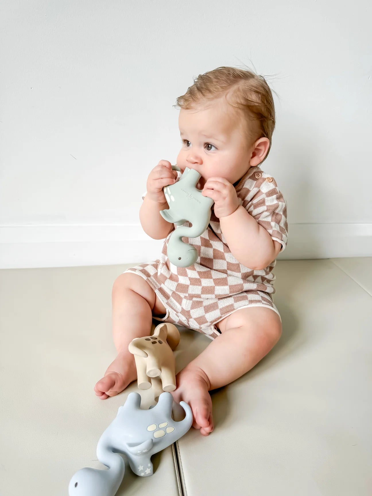 Winnie Parkes Diplo the Dino-Dragon Teether Green