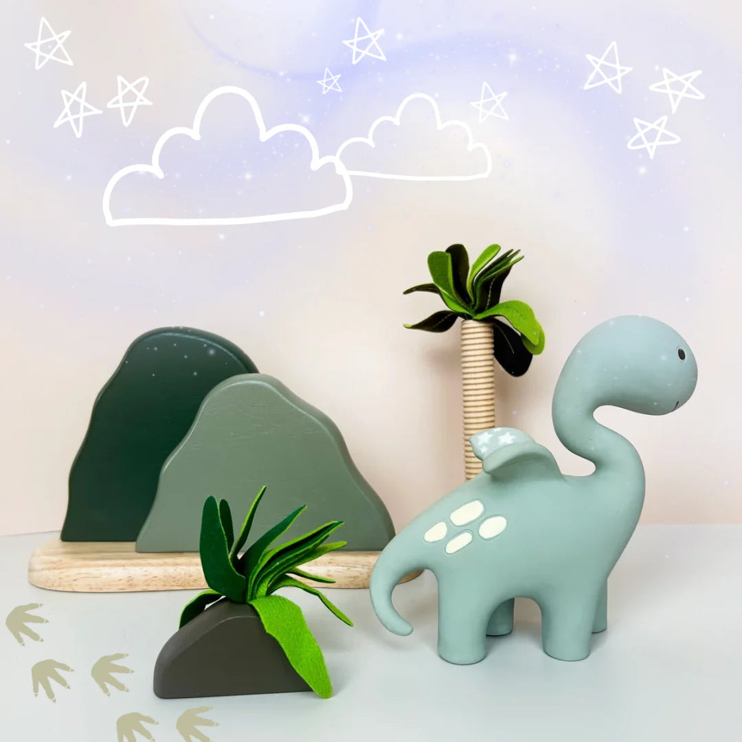 Winnie Parkes Diplo the Dino-Dragon Teether Green