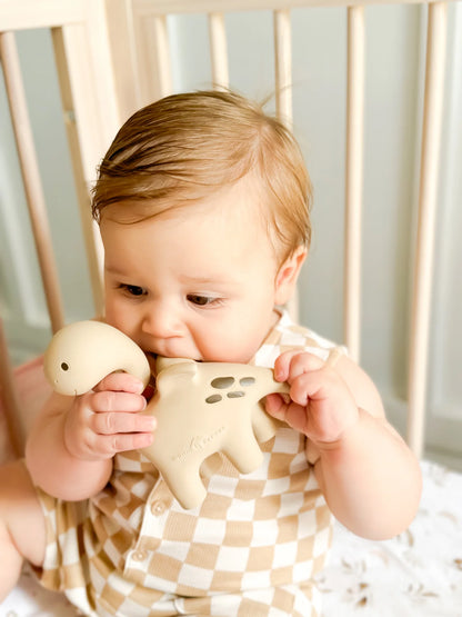 Winnie Parkes Diplo the Dino-Dragon Teether Brown