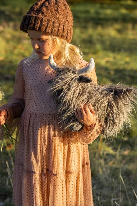 Nana Huchy Heidi the Highland Cow Charcoal