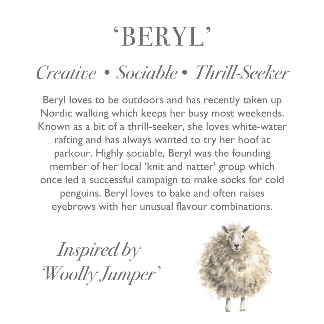 Wrendale Designs Beryl the Sheep