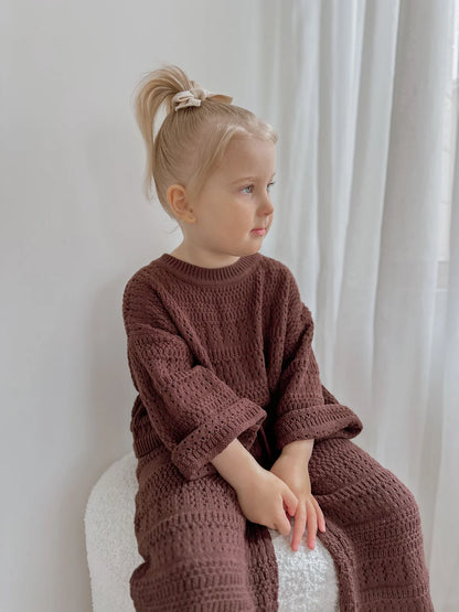 Blossom & Pear Knit Set Espresso