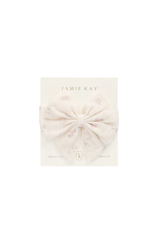 Jamie Kay Muslin Annalise Bow Pauline Pink