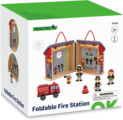 Tooky Toy Fireman Playset with Carry Box