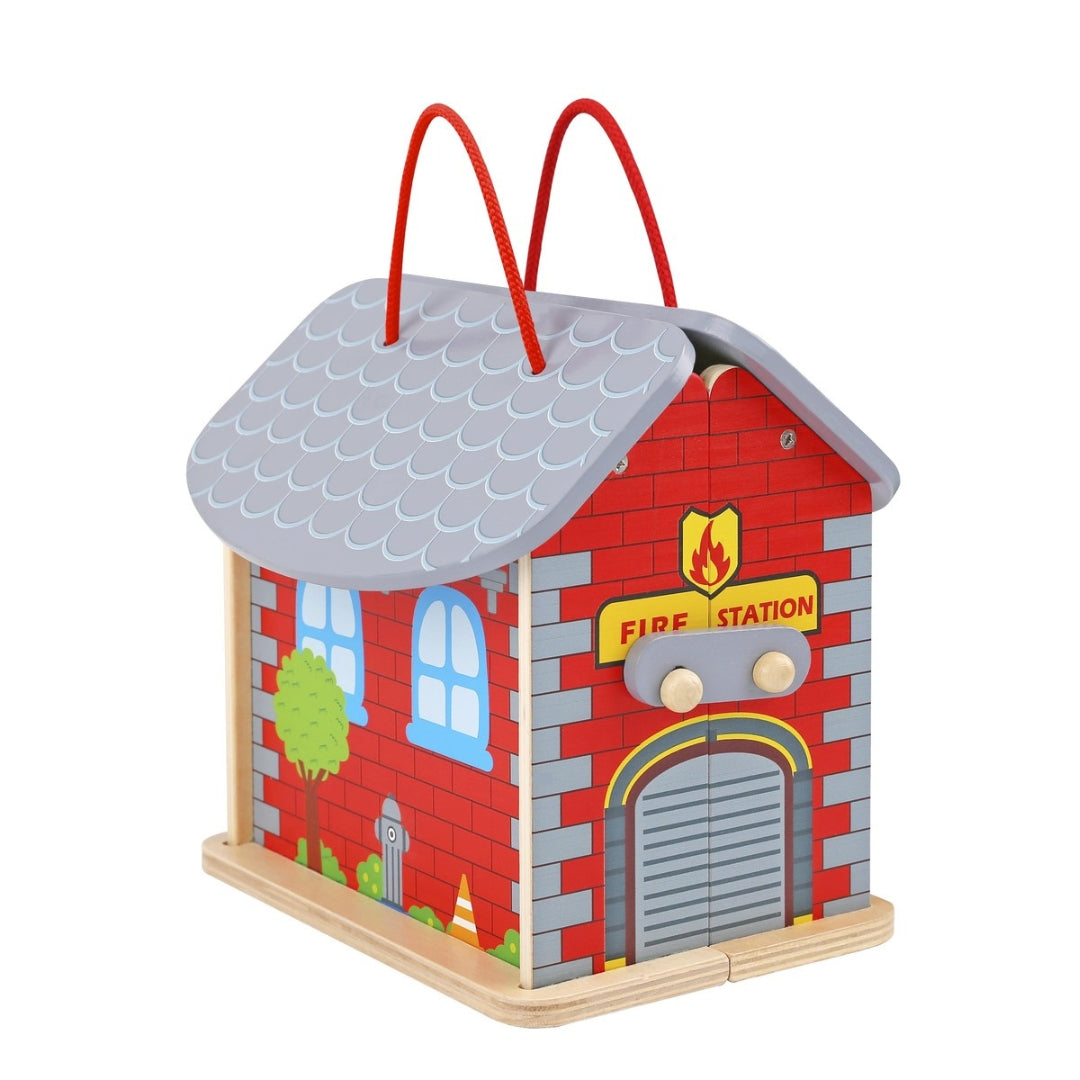 Tooky Toy Fireman Playset with Carry Box