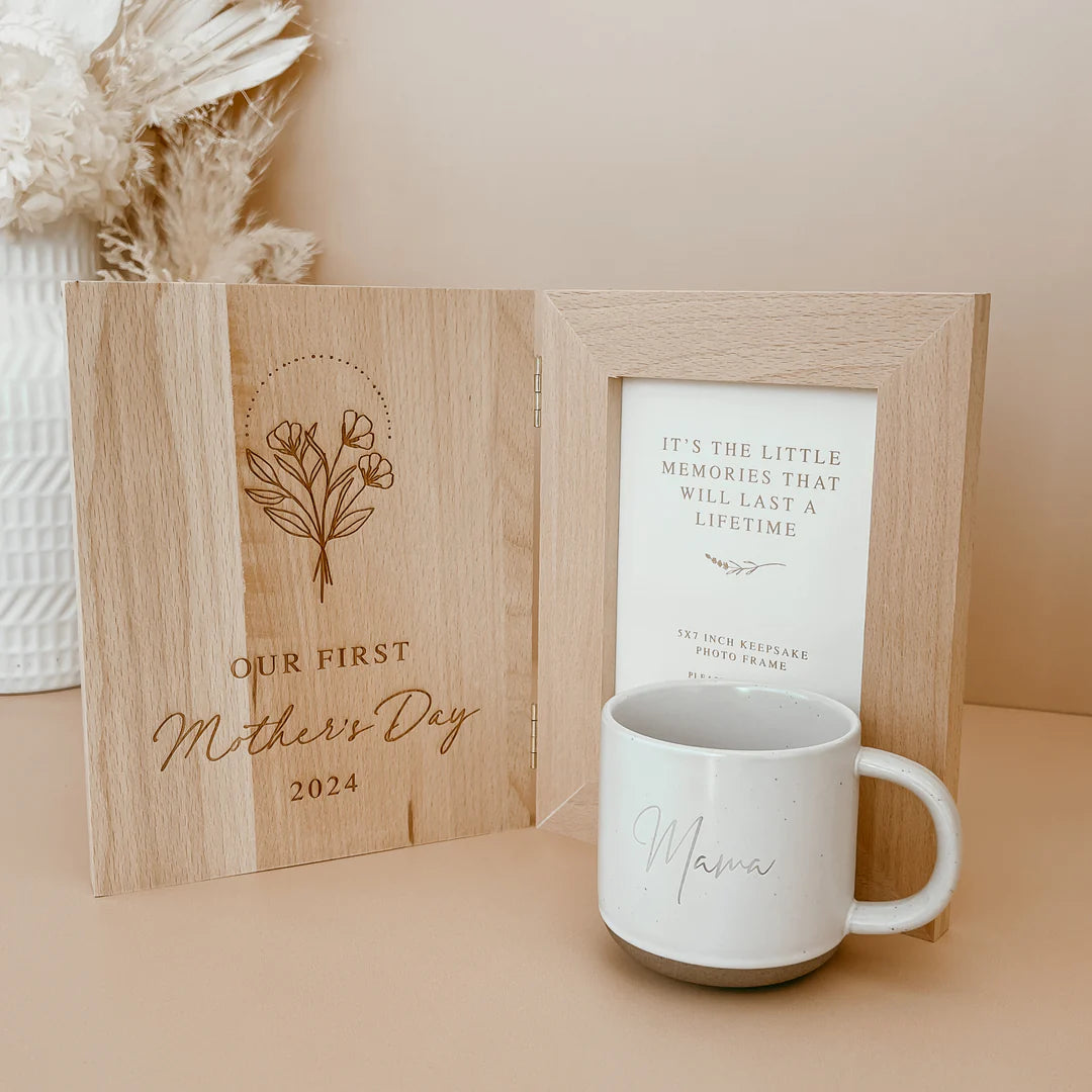 Blossom & Pear 'Our First Mother's Day 2024' Wooden Photo Frame