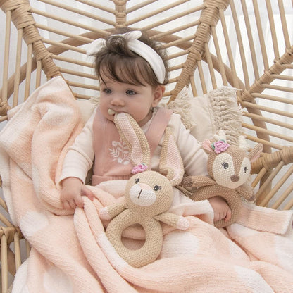 Living Textiles Amelia the Bunny Knitted Rattle