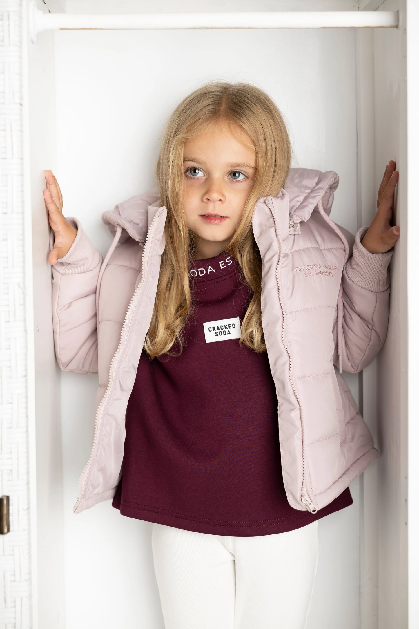 Cracked Soda Blossom Puffer Jacket Grape
