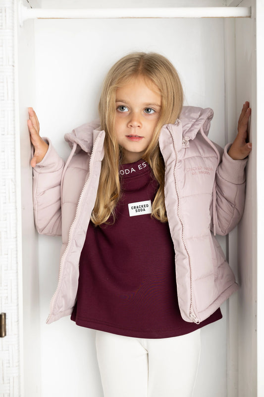 Cracked Soda Blossom Puffer Jacket Grape