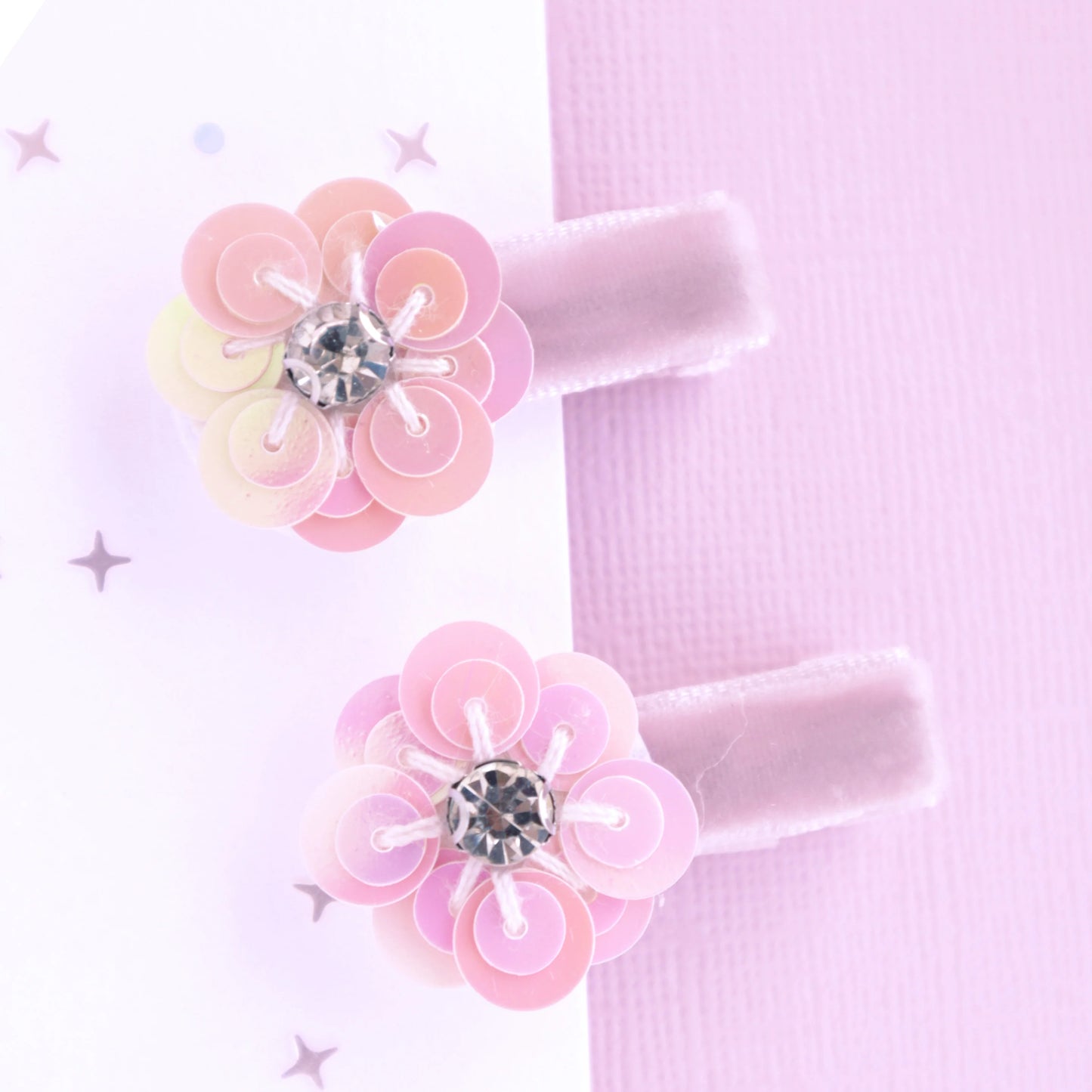 Lauren Hinkley Pink Jewel Flower Hair Clips