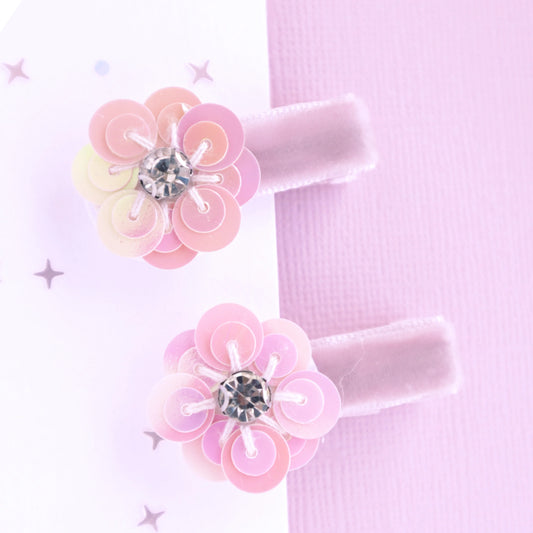 Lauren Hinkley Pink Jewel Flower Hair Clips