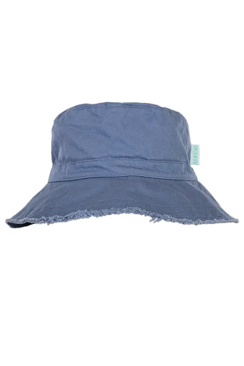Acorn Kids Blue Frayed Bucket Hat