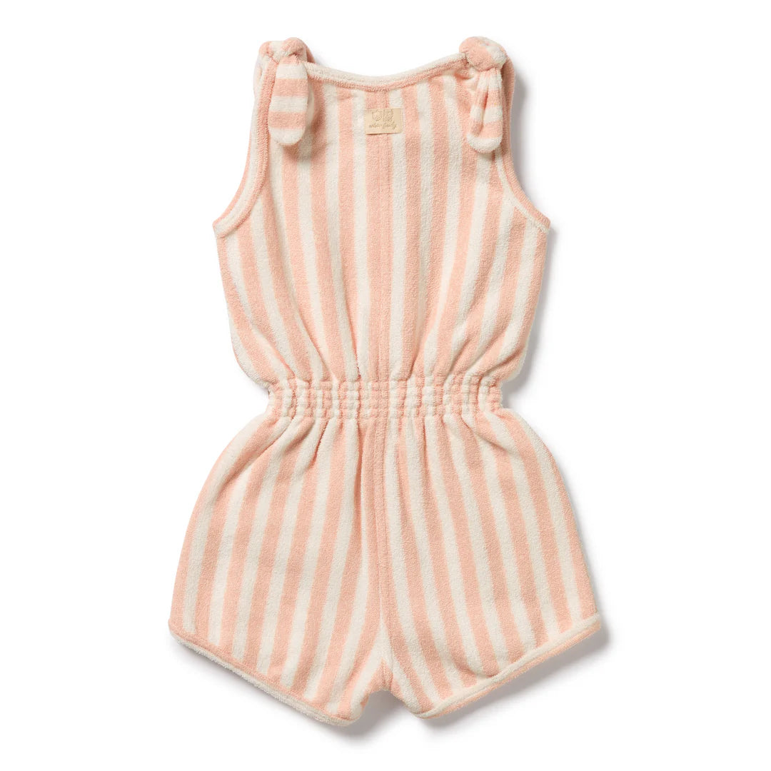 Wilson & Frenchy Strawberry Wave Organic Terry Playsuit