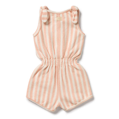 Wilson & Frenchy Strawberry Wave Organic Terry Playsuit