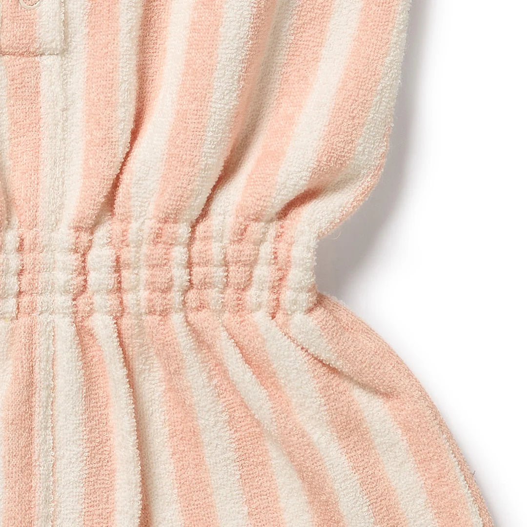 Wilson & Frenchy Strawberry Wave Organic Terry Playsuit