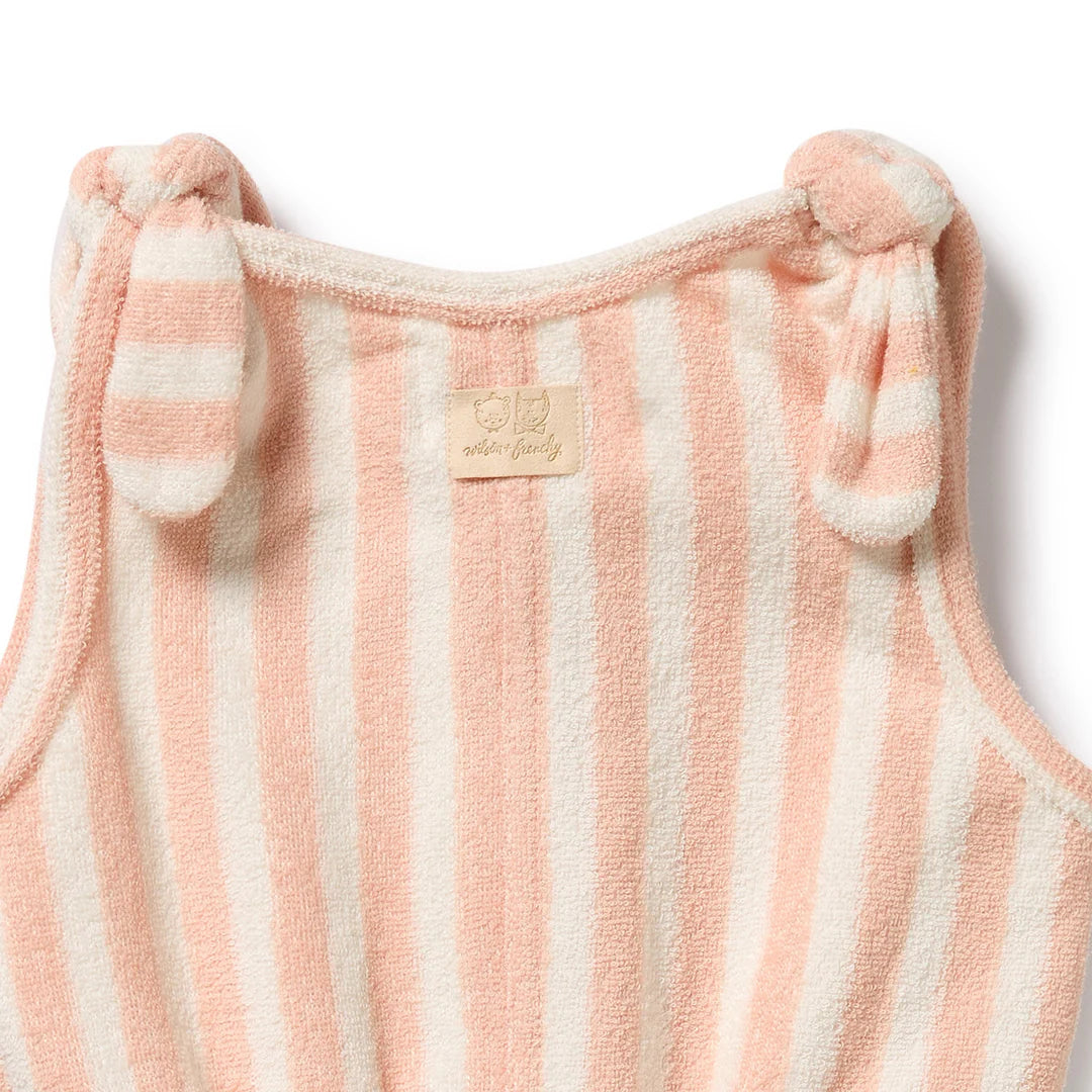 Wilson & Frenchy Strawberry Wave Organic Terry Playsuit