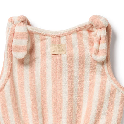 Wilson & Frenchy Strawberry Wave Organic Terry Playsuit