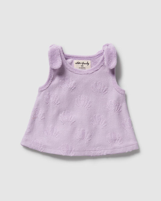Wilson & Frenchy Lavender Shells Organic Terry Singlet