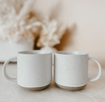 Blossom & Pear 'Daddy' Two Sided Crafted Speckled Ceramic Mug