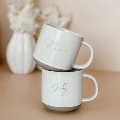 Blossom & Pear 'Daddy' Two Sided Crafted Speckled Ceramic Mug