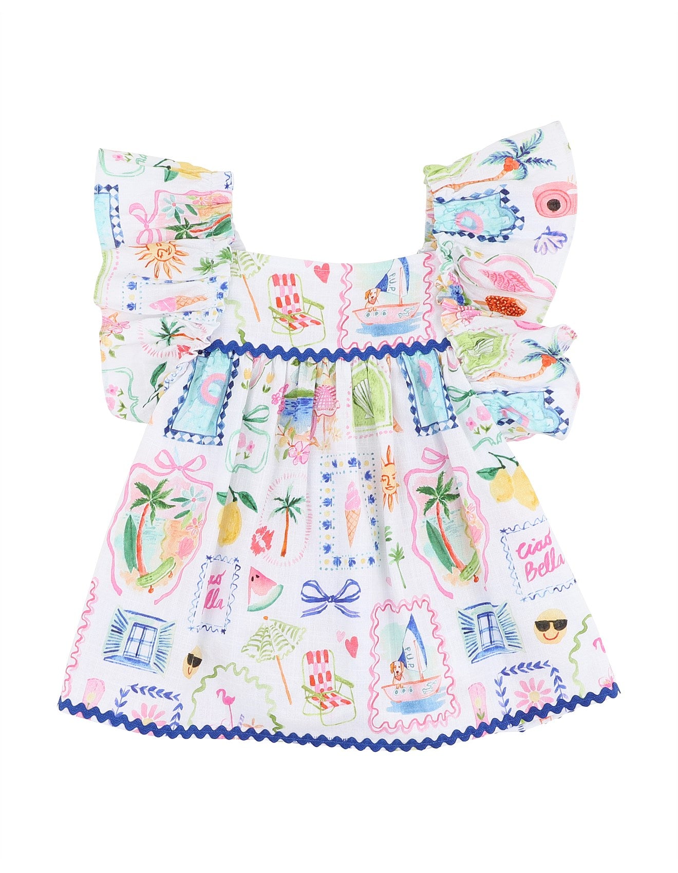Fox & Finch Summer Vacay Ric Rac Top