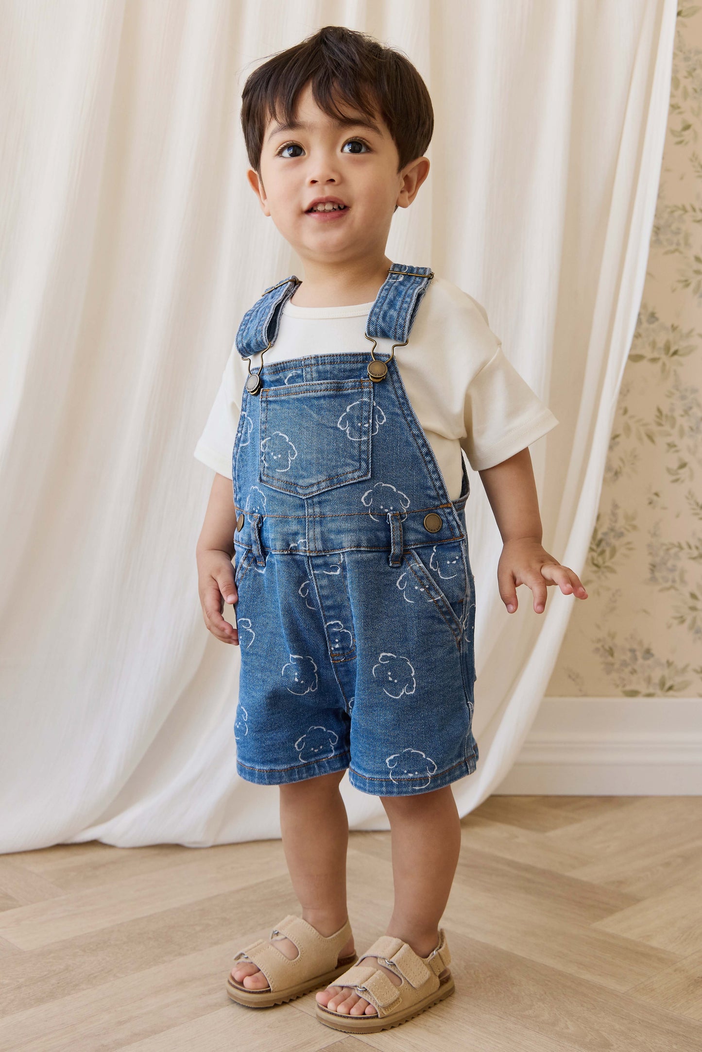 Jamie Kay Fenix Short Overalls Haru Denim