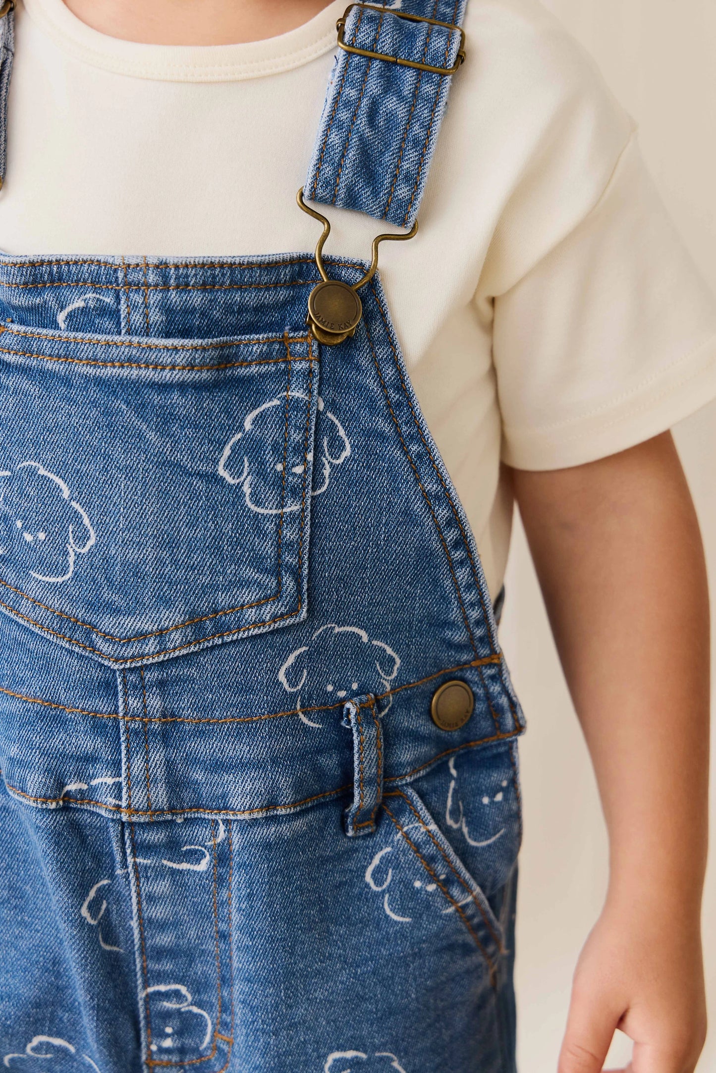 Jamie Kay Fenix Short Overalls Haru Denim