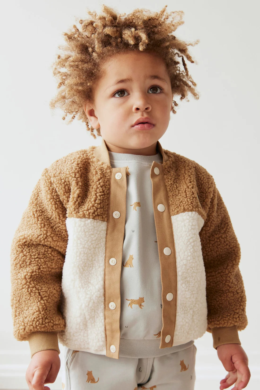 Jamie Kay Perry Sherpa Jacket Natural/Buckwheat