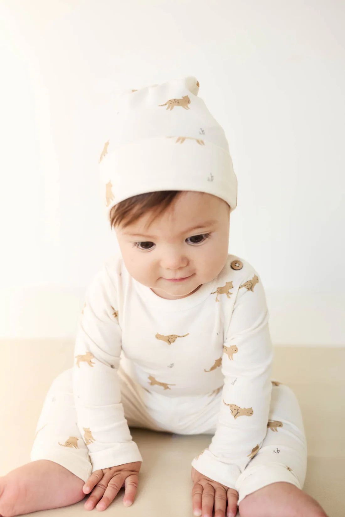 Jamie Kay Organic Cotton Fernley Bodysuit Lenny Leopard Cloud