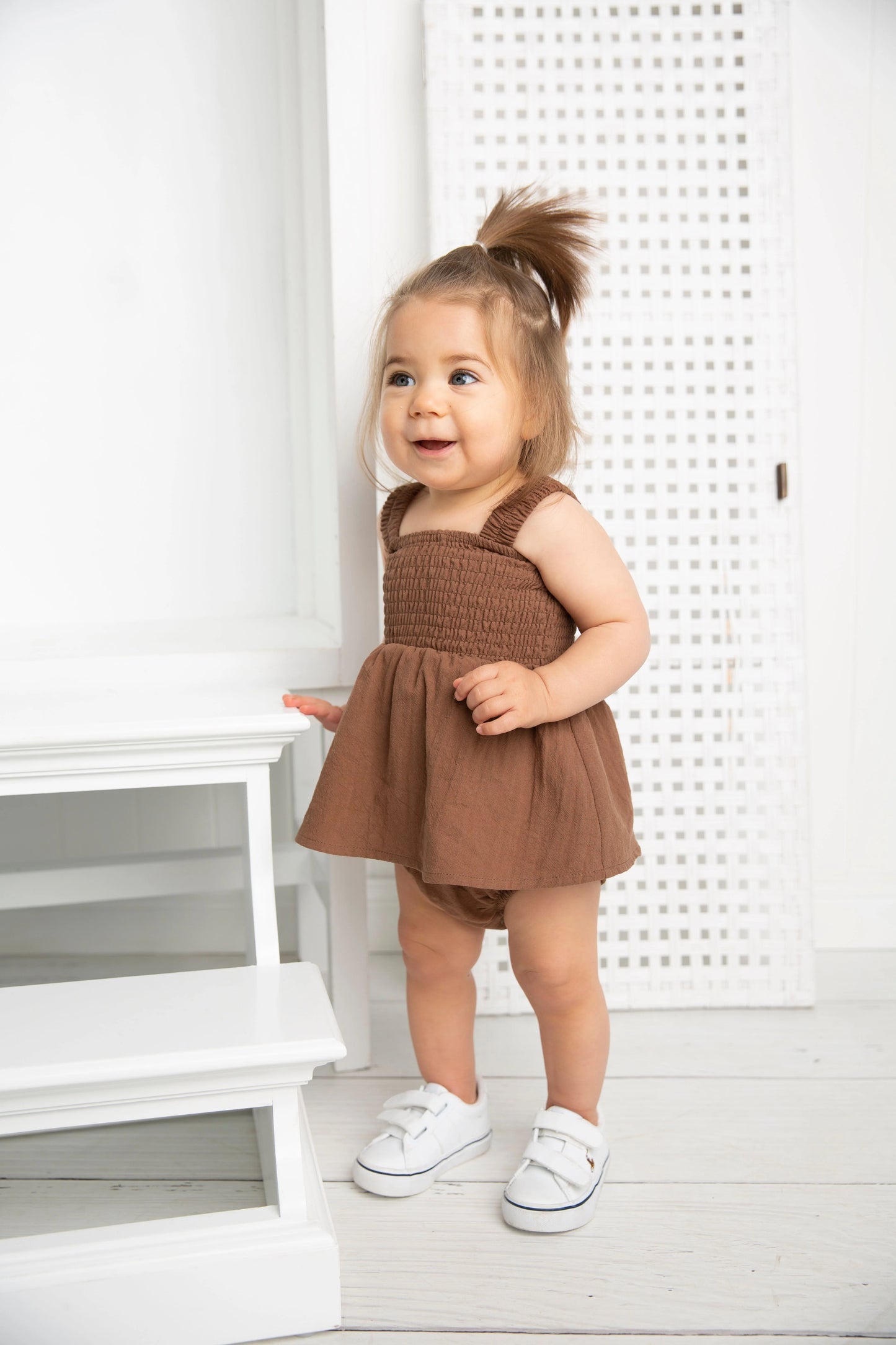 Cracked Soda Skylar Bodysuit Dress Mocha