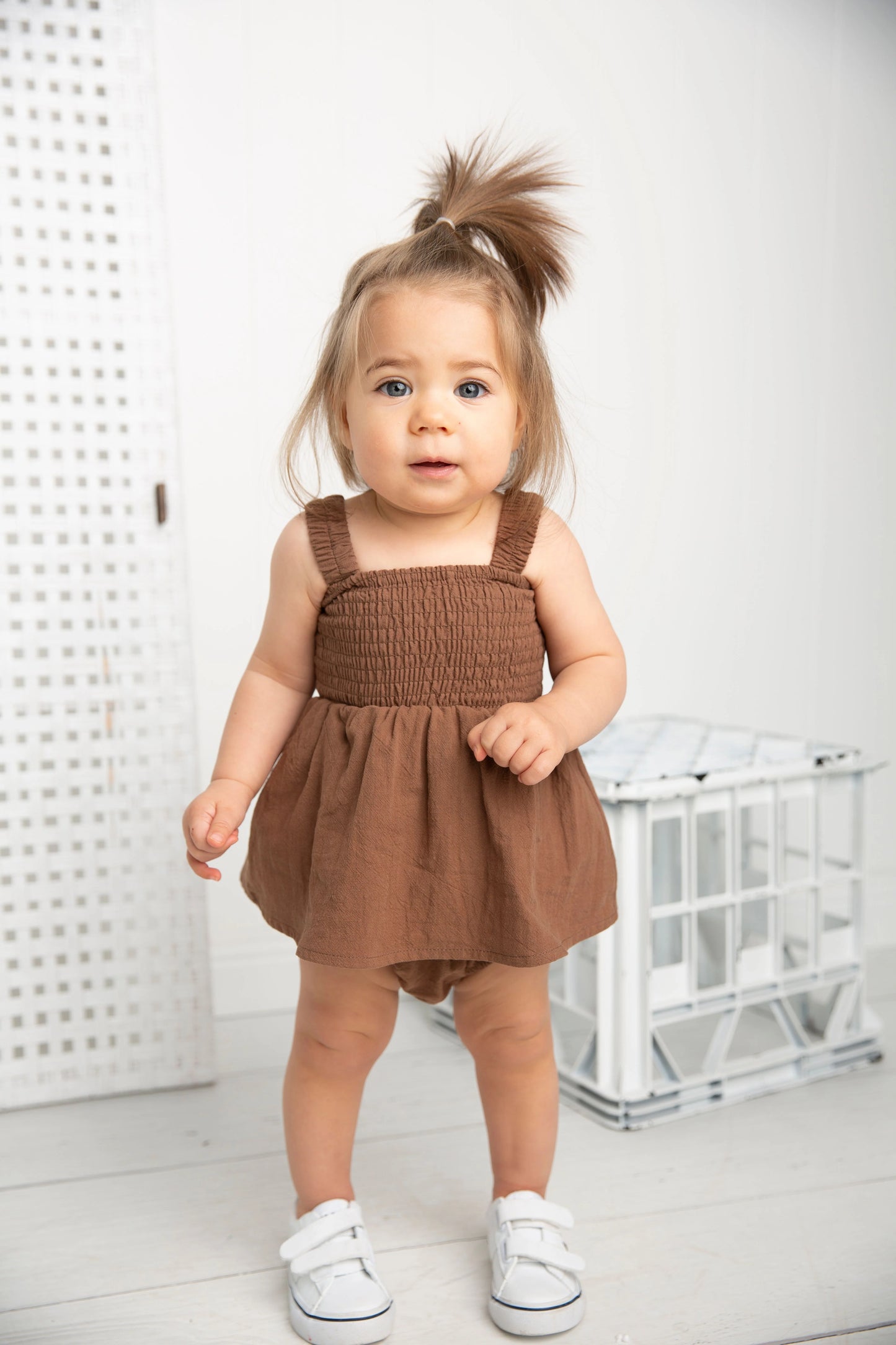 Cracked Soda Skylar Bodysuit Dress Mocha