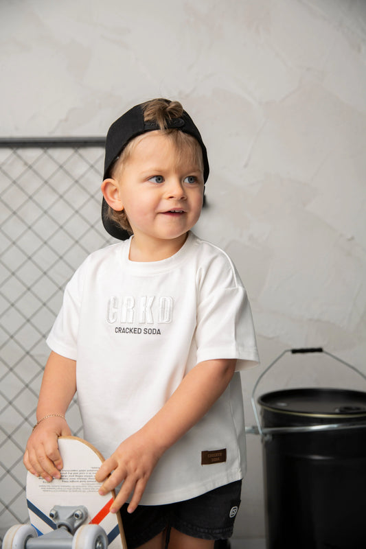 Cracked Soda Dash Tee White