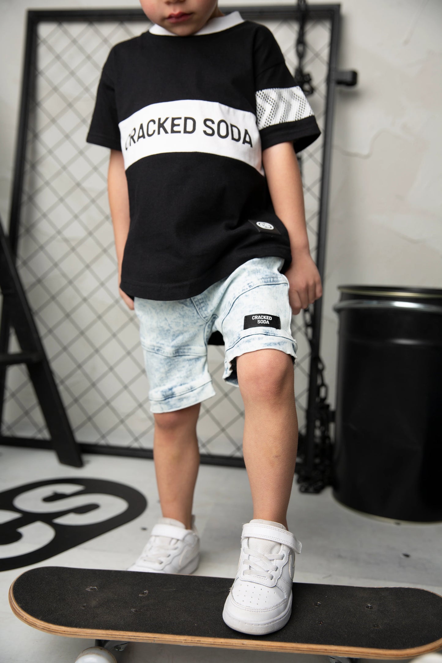 Cracked Soda Mason Denim Shorts Blue