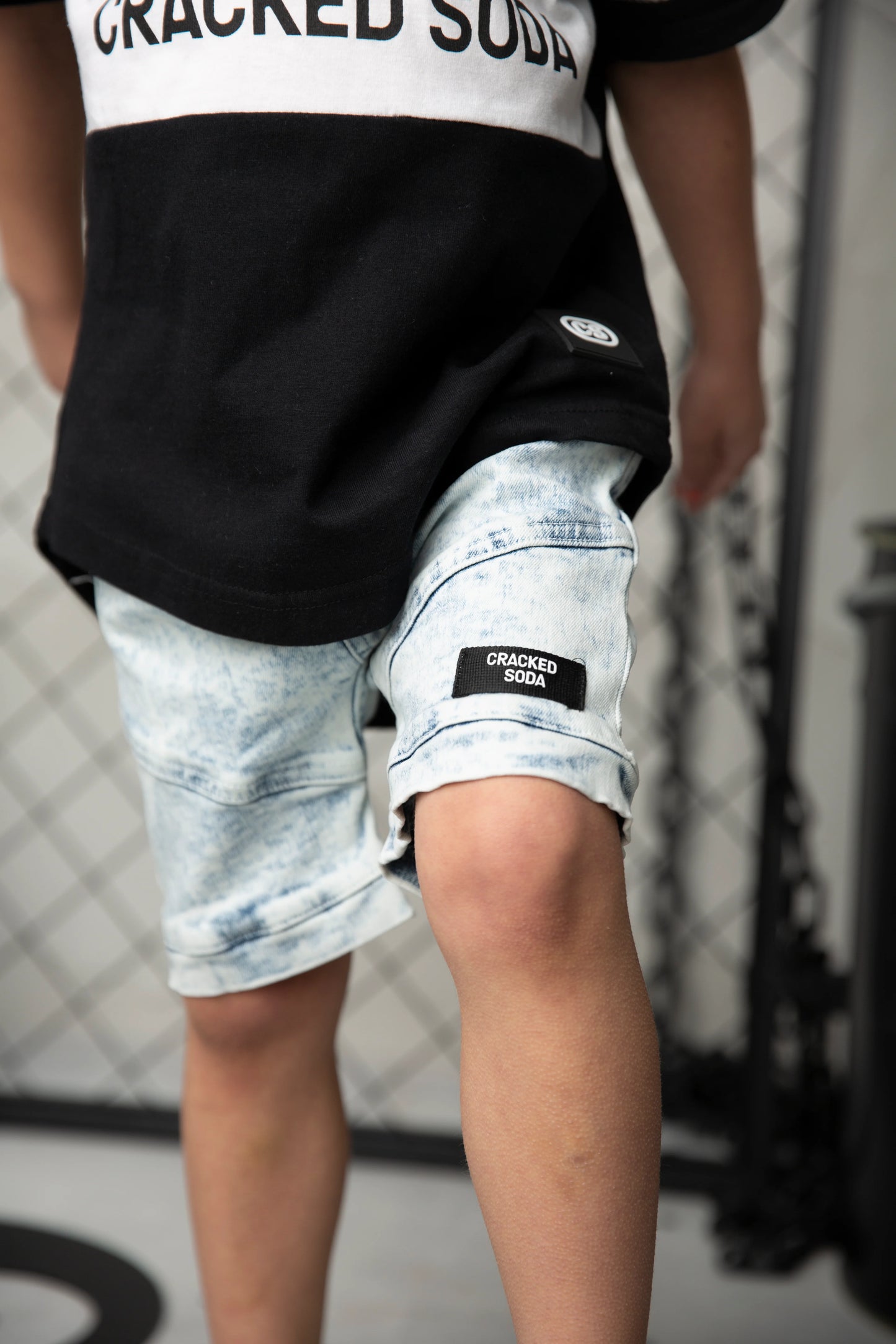 Cracked Soda Mason Denim Shorts Blue