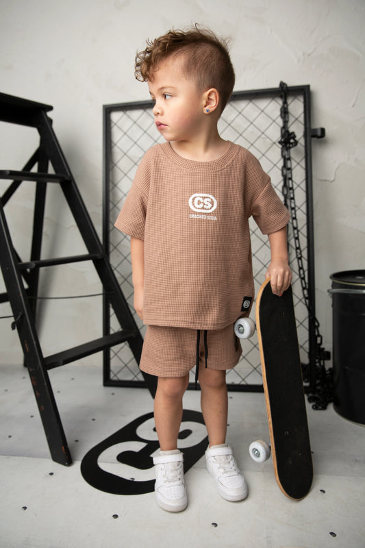 Cracked Soda Dash Waffle Tee Mocha
