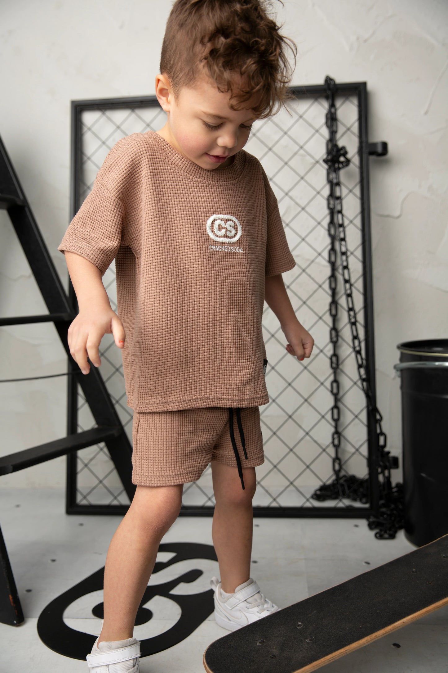 Cracked Soda Dash Waffle Tee Mocha