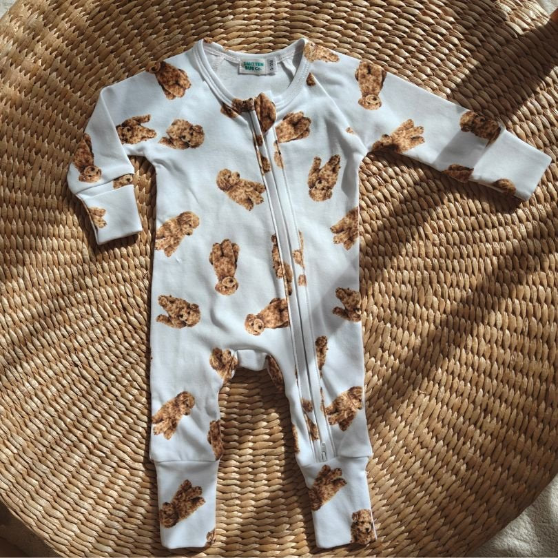 Smitten Bub Co Cavoodle Full Zip Unisex Romper