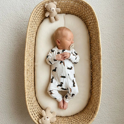 Smitten Bub Co Dachshund Full Zip Unisex Romper