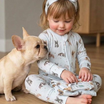 Smitten Bub Co Frenchie Full Zip Unisex Romper