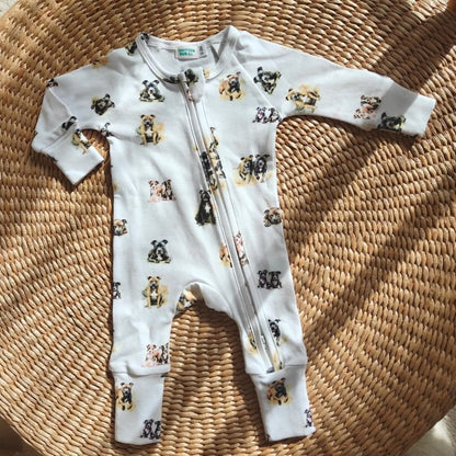 Smitten Bub Co Staffy Full Zip Unisex Romper