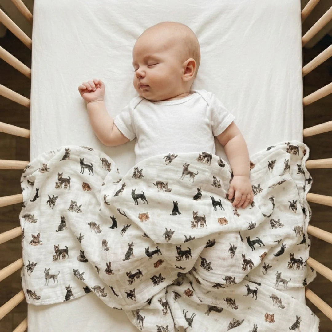 Smitten Bub Co Kelpie Bamboo Cotton Muslin Swaddle