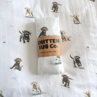 Smitten Bub Co Labrador Bamboo Cotton Muslin Swaddle
