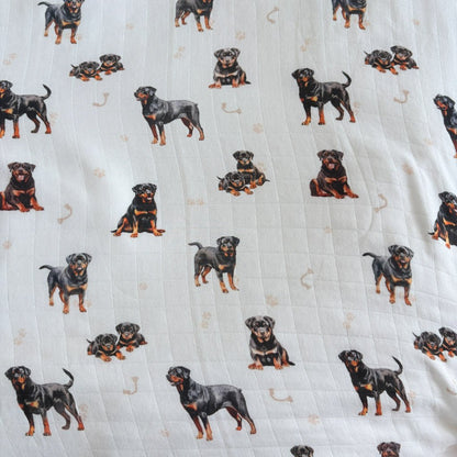 Smitten Bub Co Rottweiler Bamboo Cotton Muslin Swaddle