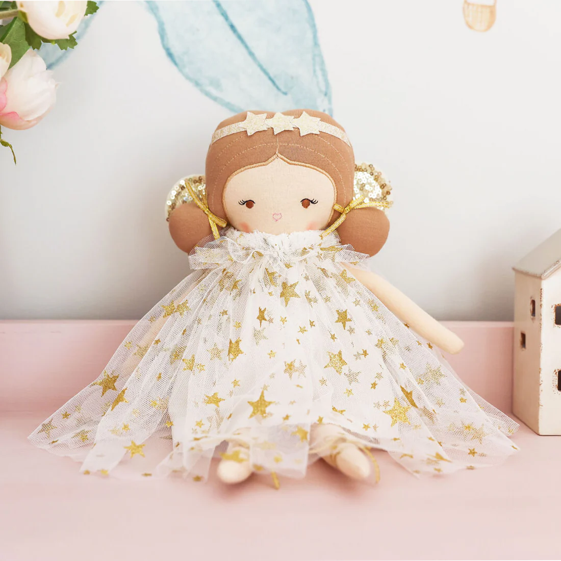 Alimrose Holly Fairy Doll Ivory Gold