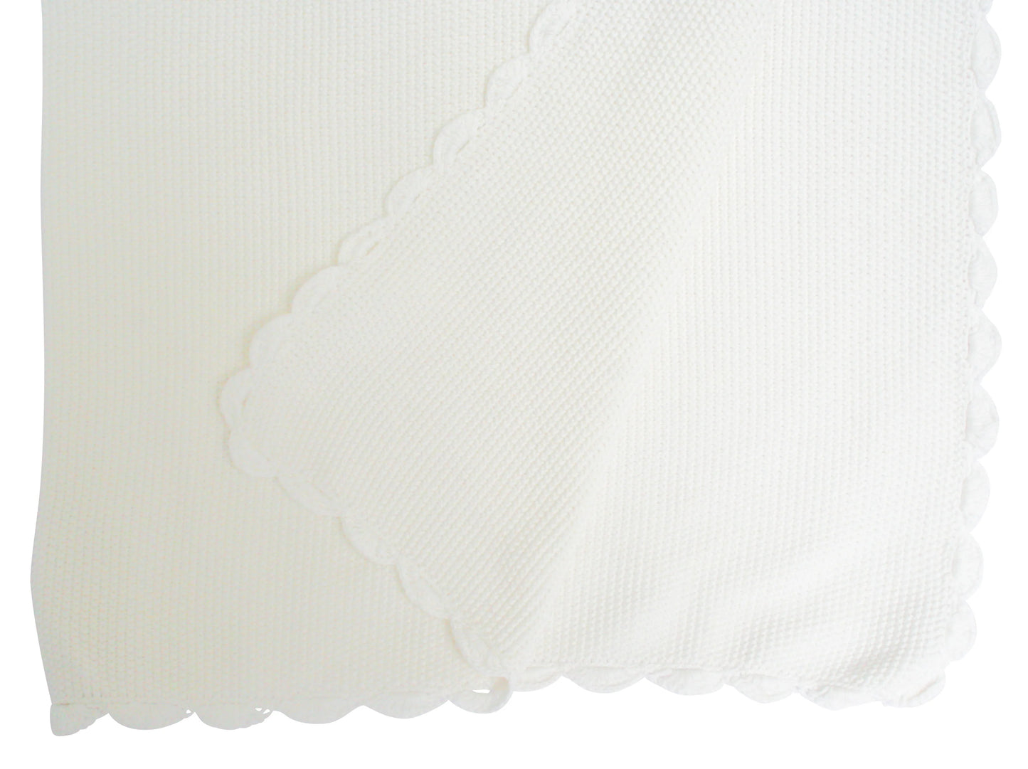 Alimrose Mini Moss Stitch Baby Blanket Ivory