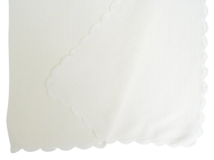 Alimrose Mini Moss Stitch Baby Blanket Ivory